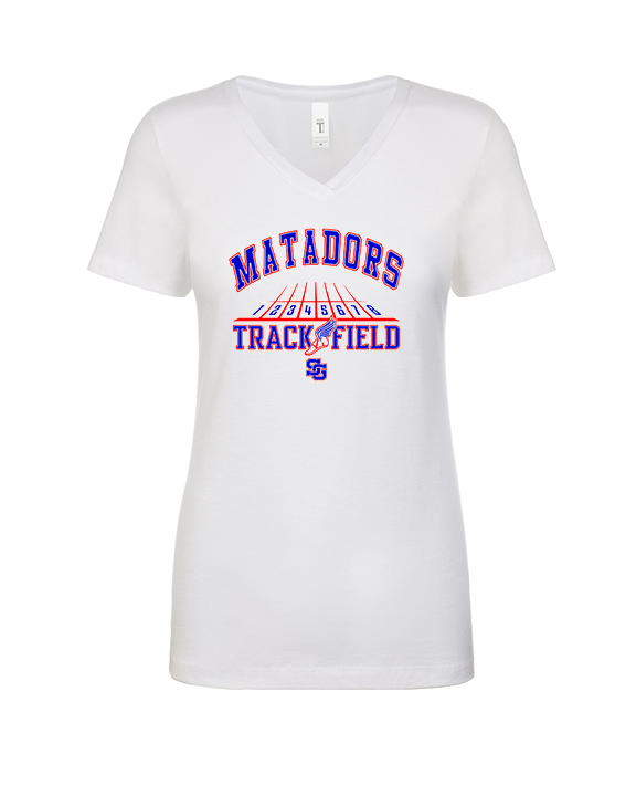 San Gabriel HS Track & Field Lanes - Womens Vneck