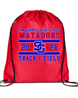 San Gabriel HS Track & Field Stamp - Drawstring Bag
