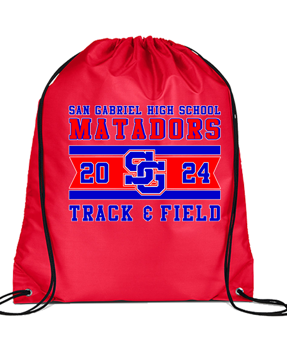 San Gabriel HS Track & Field Stamp - Drawstring Bag