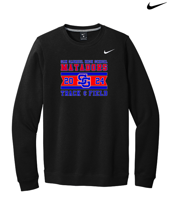 San Gabriel HS Track & Field Stamp - Mens Nike Crewneck