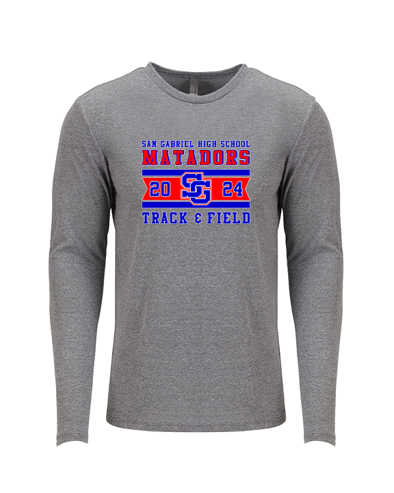 San Gabriel HS Track & Field Stamp - Tri-Blend Long Sleeve