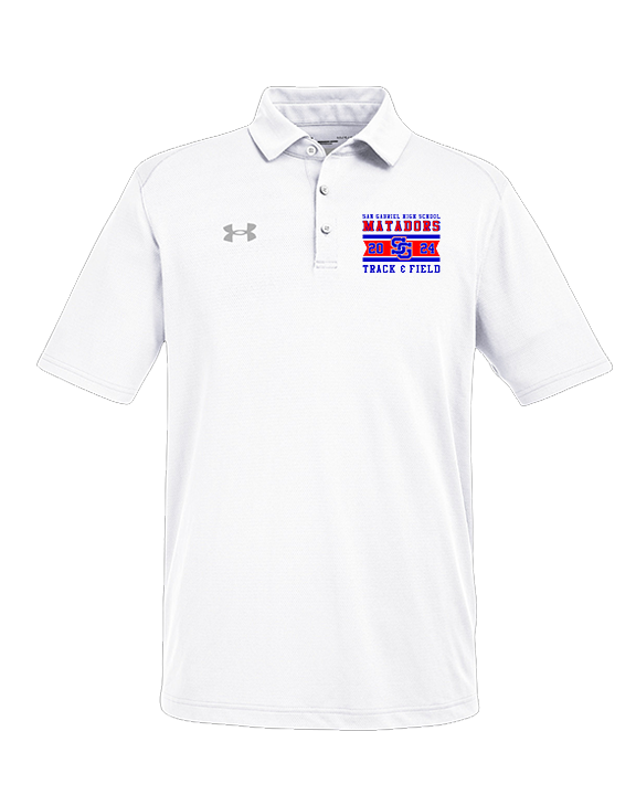 San Gabriel HS Track & Field Stamp - Under Armour Mens Tech Polo