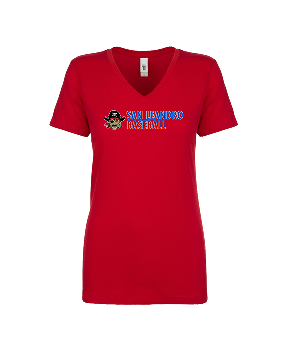 San Leandro HS Baseball Basic - Womens Vneck