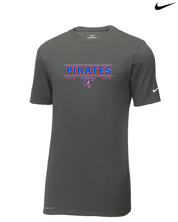 San Leandro HS Baseball Border - Mens Nike Cotton Poly Tee