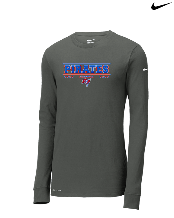 San Leandro HS Baseball Border - Mens Nike Longsleeve