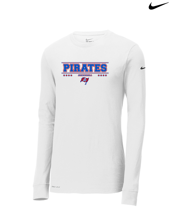 San Leandro HS Baseball Border - Mens Nike Longsleeve