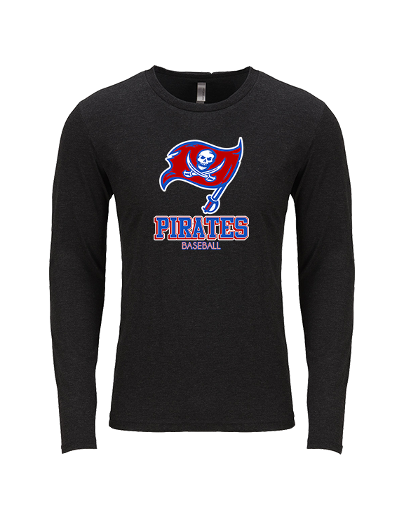 San Leandro HS Baseball Shadow - Tri-Blend Long Sleeve