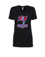 San Leandro HS Baseball Shadow - Womens Vneck