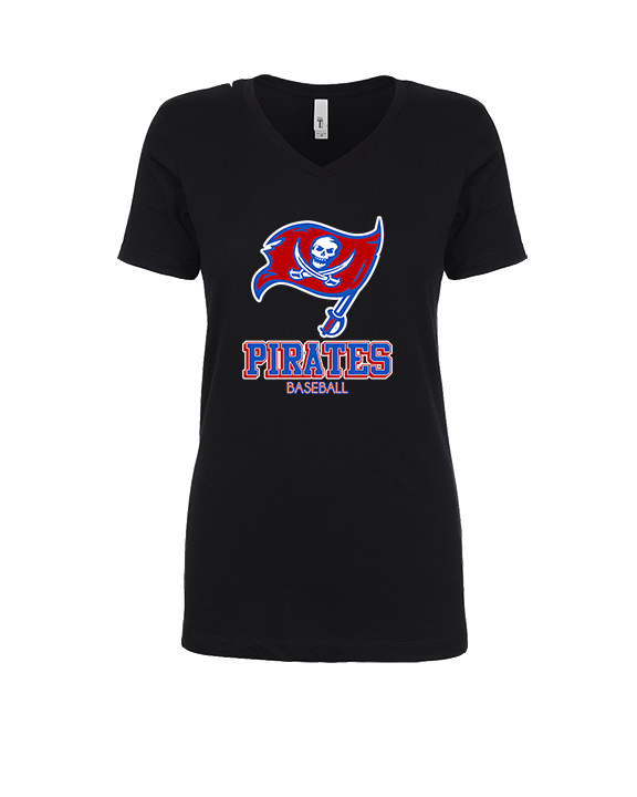 San Leandro HS Baseball Shadow - Womens Vneck