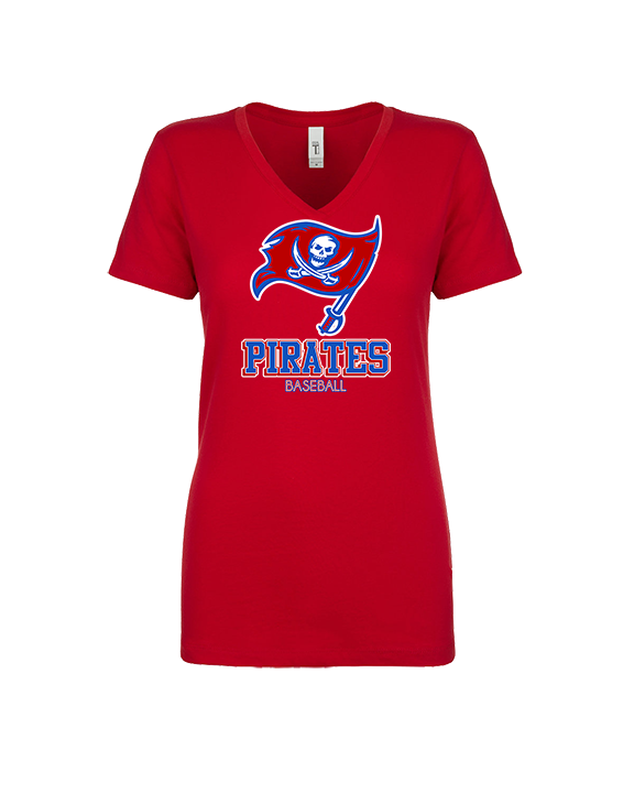 San Leandro HS Baseball Shadow - Womens Vneck