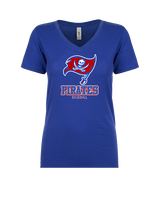 San Leandro HS Baseball Shadow - Womens Vneck