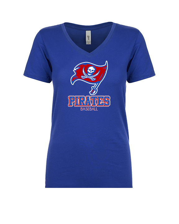 San Leandro HS Baseball Shadow - Womens Vneck