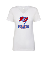 San Leandro HS Baseball Shadow - Womens Vneck