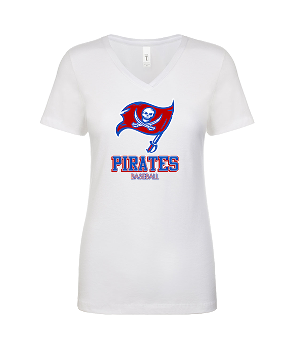 San Leandro HS Baseball Shadow - Womens Vneck