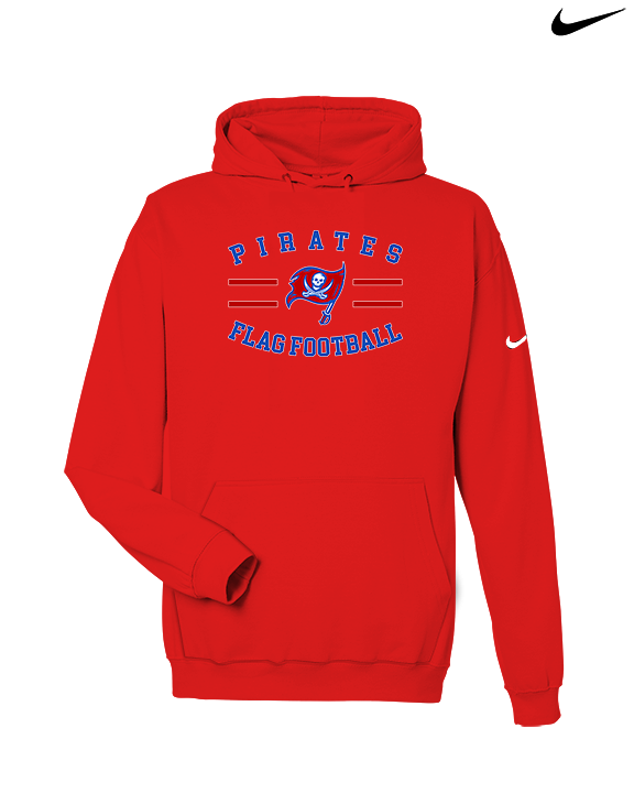 San Leandro HS Flag Football Curve - Nike Club Fleece Hoodie