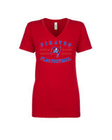 San Leandro HS Flag Football Curve - Womens Vneck