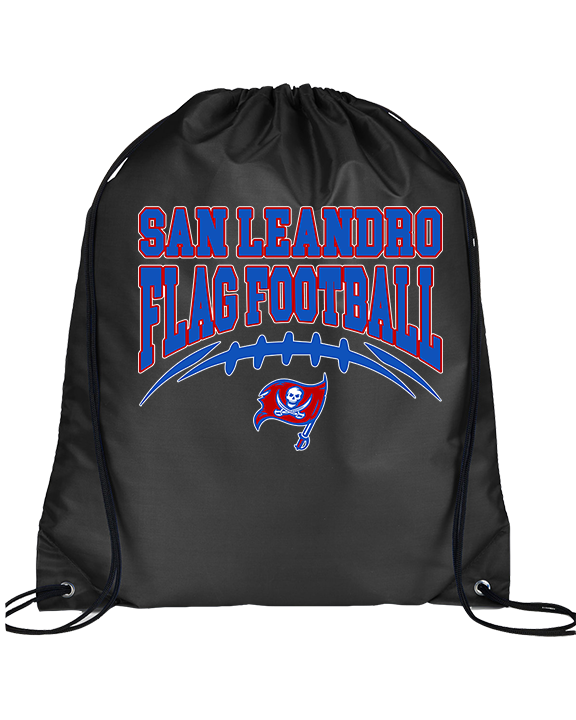 San Leandro HS Flag Football Football - Drawstring Bag