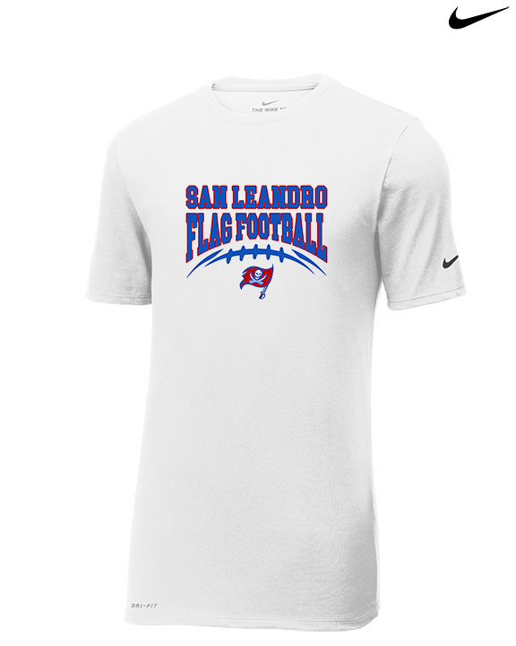 San Leandro HS Flag Football Football - Mens Nike Cotton Poly Tee
