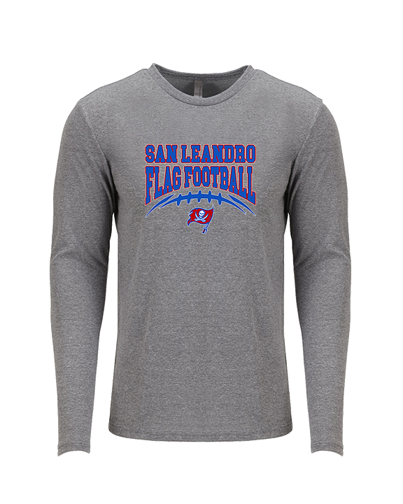 San Leandro HS Flag Football Football - Tri-Blend Long Sleeve