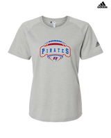 San Leandro HS Flag Football Toss - Womens Adidas Performance Shirt
