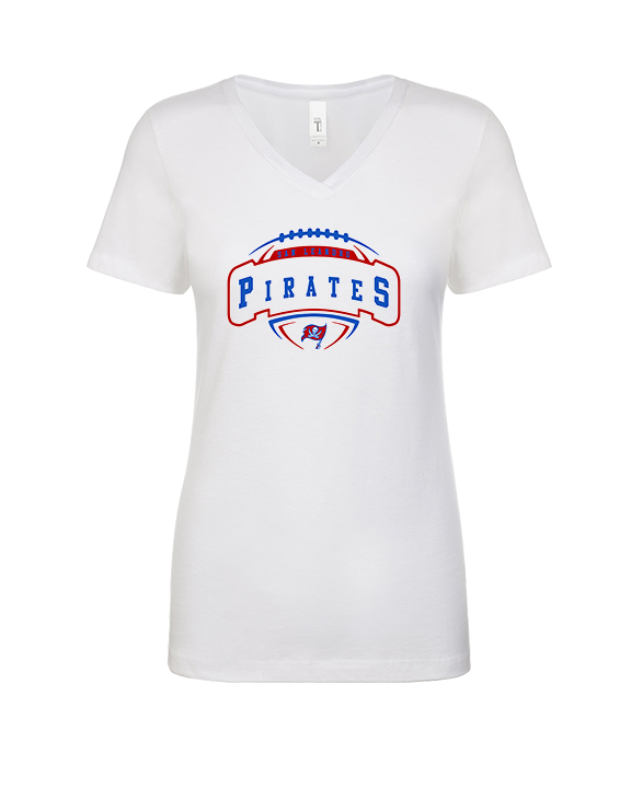 San Leandro HS Flag Football Toss - Womens Vneck