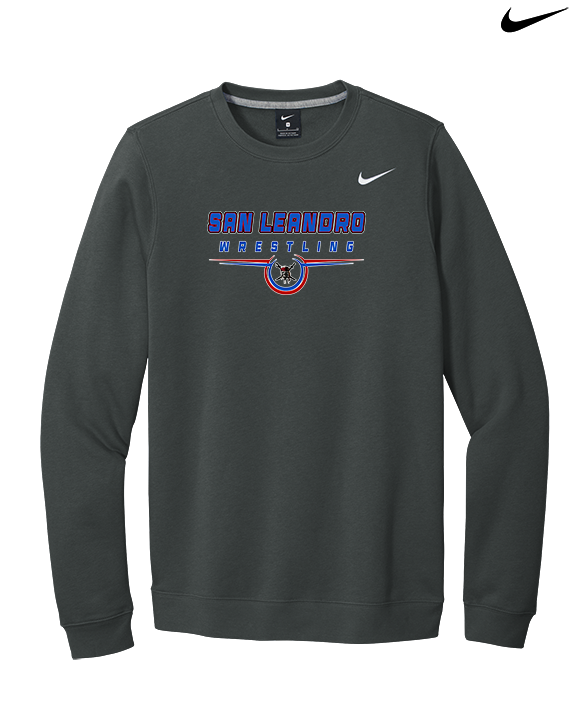 San Leandro HS Wrestling Design - Mens Nike Crewneck