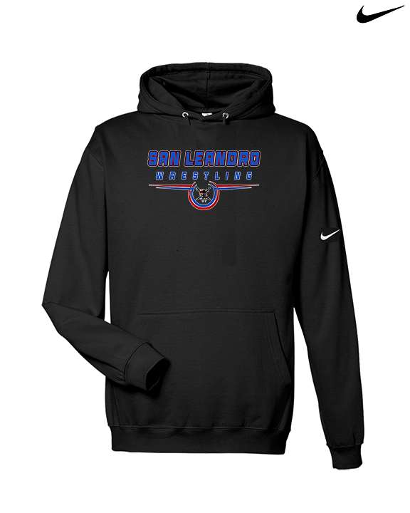 San Leandro HS Wrestling Design - Nike Club Fleece Hoodie
