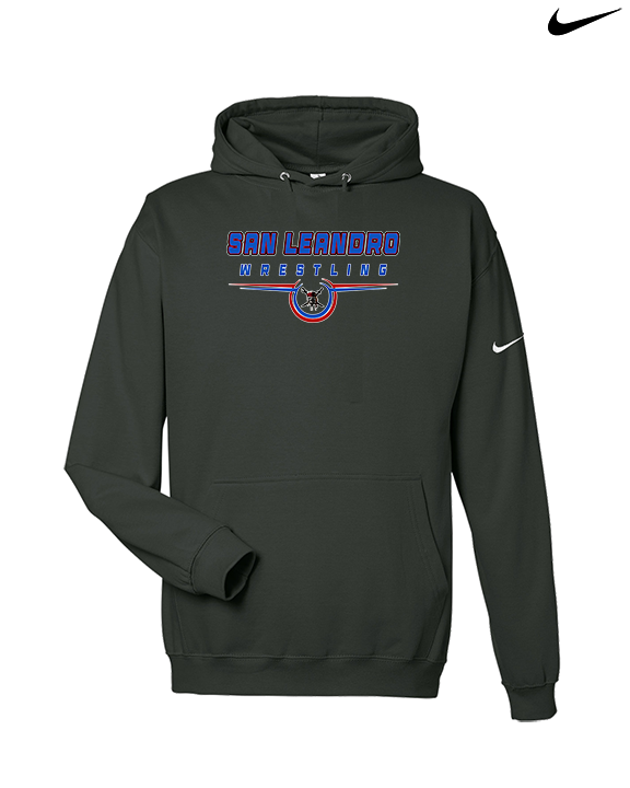 San Leandro HS Wrestling Design - Nike Club Fleece Hoodie