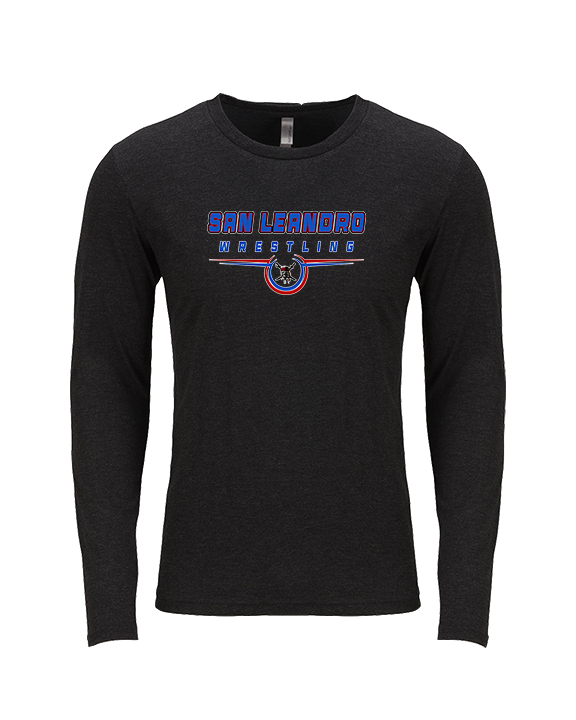 San Leandro HS Wrestling Design - Tri-Blend Long Sleeve