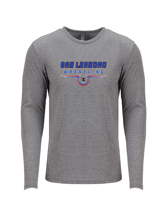 San Leandro HS Wrestling Design - Tri-Blend Long Sleeve