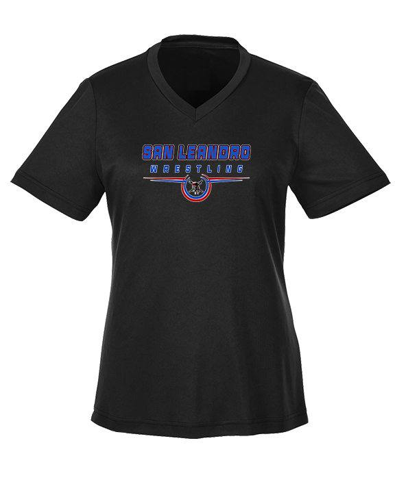 San Leandro HS Wrestling Design - Womens Performance Shirt
