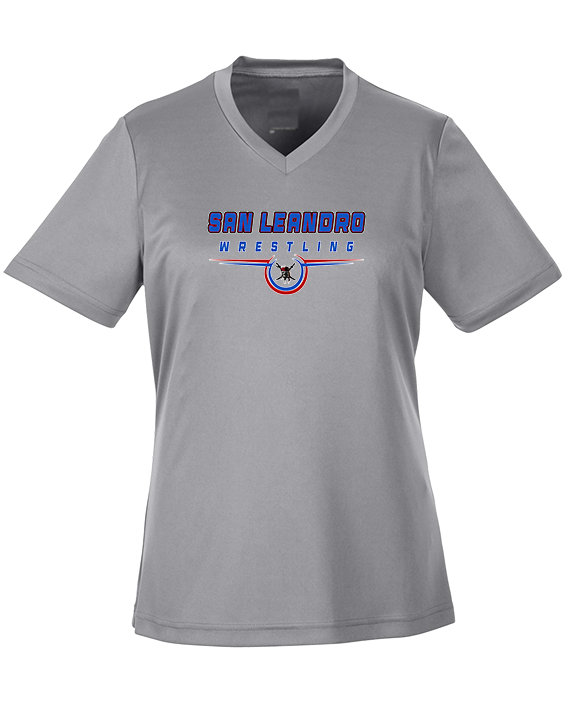 San Leandro HS Wrestling Design - Womens Performance Shirt