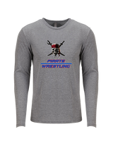 San Leandro HS Wrestling Split - Tri-Blend Long Sleeve