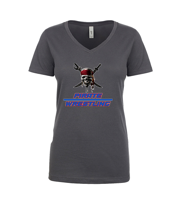 San Leandro HS Wrestling Split - Womens Vneck