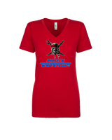 San Leandro HS Wrestling Split - Womens Vneck