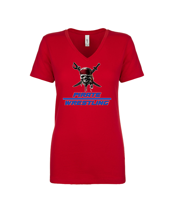 San Leandro HS Wrestling Split - Womens Vneck
