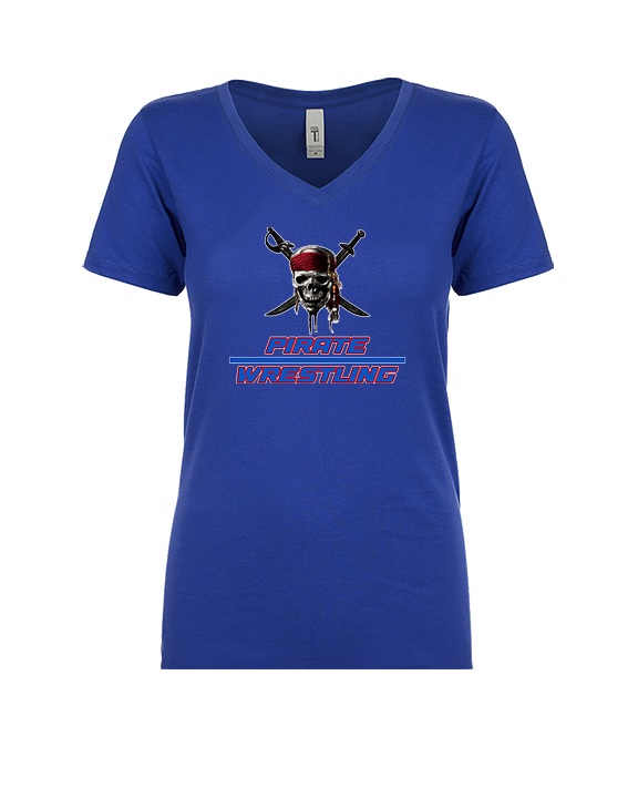 San Leandro HS Wrestling Split - Womens Vneck