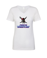 San Leandro HS Wrestling Split - Womens Vneck
