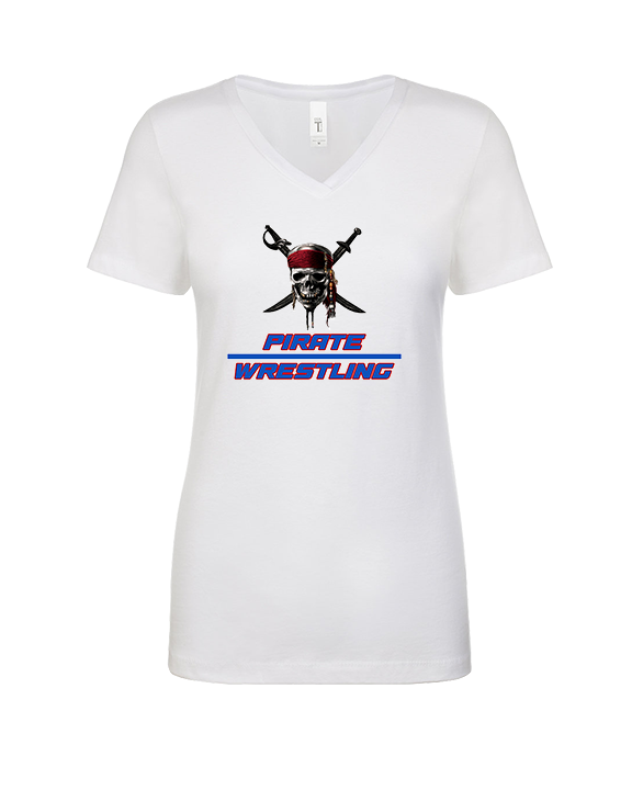 San Leandro HS Wrestling Split - Womens Vneck