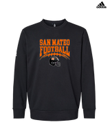 San Mateo HS Football Football - Mens Adidas Crewneck