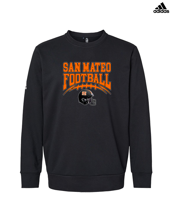 San Mateo HS Football Football - Mens Adidas Crewneck