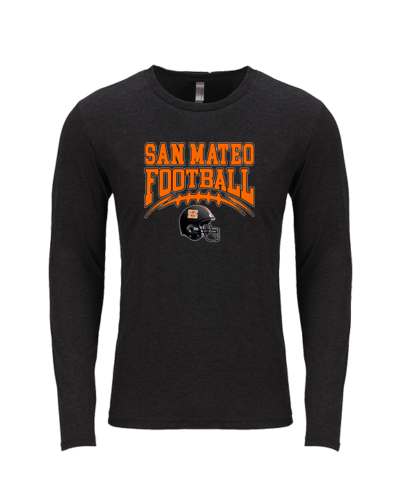 San Mateo HS Football Football - Tri-Blend Long Sleeve