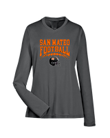 San Mateo HS Football Football - Womens Performance Longsleeve