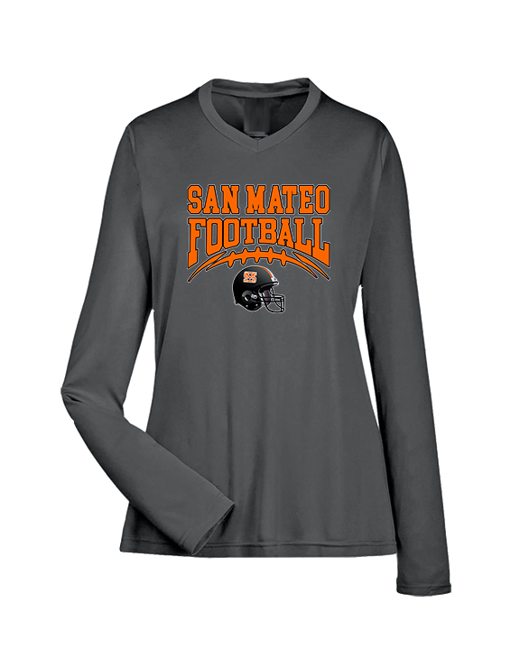 San Mateo HS Football Football - Womens Performance Longsleeve