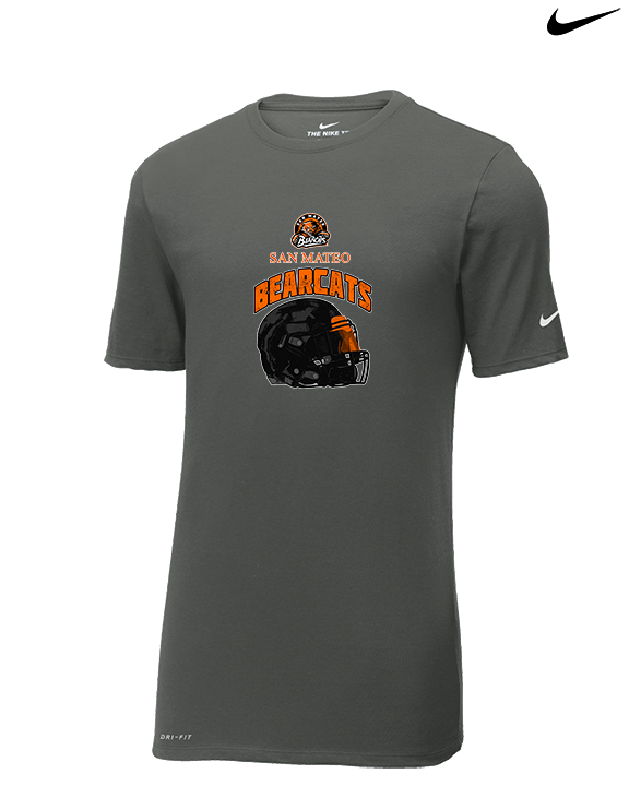 San Mateo HS Football Helmet - Mens Nike Cotton Poly Tee