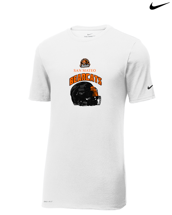 San Mateo HS Football Helmet - Mens Nike Cotton Poly Tee