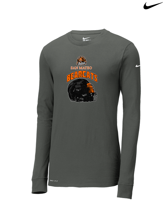 San Mateo HS Football Helmet - Mens Nike Longsleeve