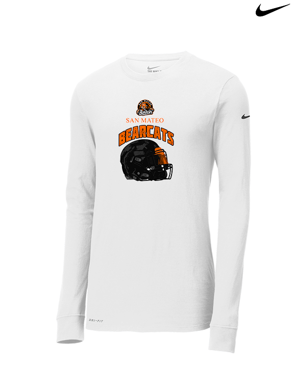 San Mateo HS Football Helmet - Mens Nike Longsleeve
