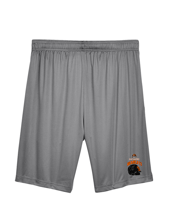 San Mateo HS Football Helmet - Mens Training Shorts with Pockets