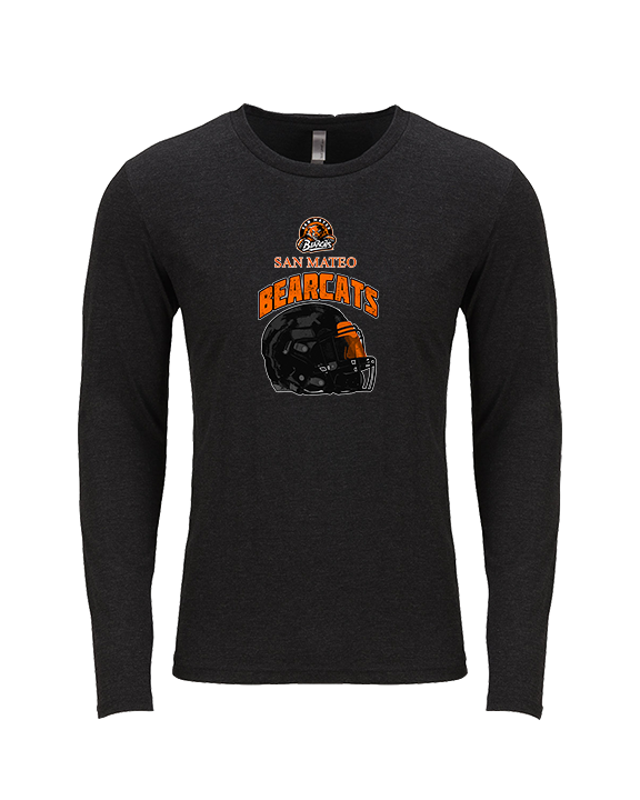 San Mateo HS Football Helmet - Tri-Blend Long Sleeve